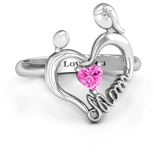 Unbreakable Bond Heart Ring – Sterling Silver with Pink Tourmaline