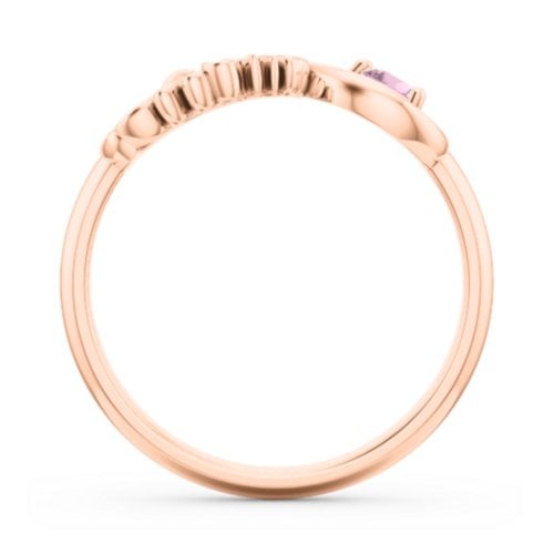 Mom's Infinity Ring – 10K Rose Gold with Pink Tourmaline
