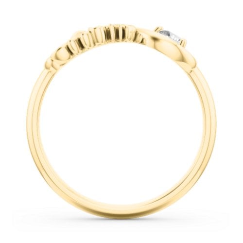 Mom's Infinity Ring – 10K Yellow Gold with Diamond