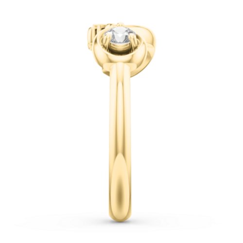 Mom's Infinity Ring – 10K Yellow Gold with Diamond