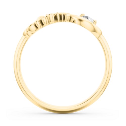 Mom's Infinity Ring – 10K Yellow Gold with Diamond