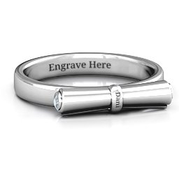 Diploma Scroll Graduation Ring