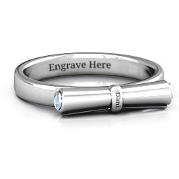 Diploma Scroll Graduation Ring