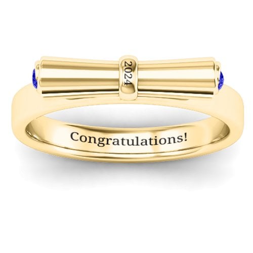 Diploma Scroll Graduation Ring
