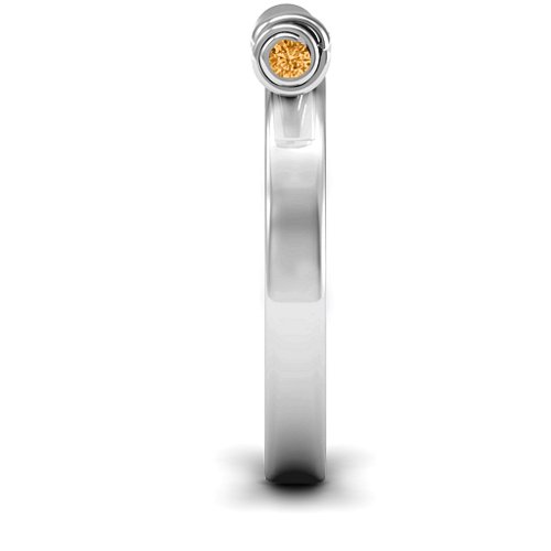 Diploma Scroll Graduation Ring – Sterling Silver with Citrine