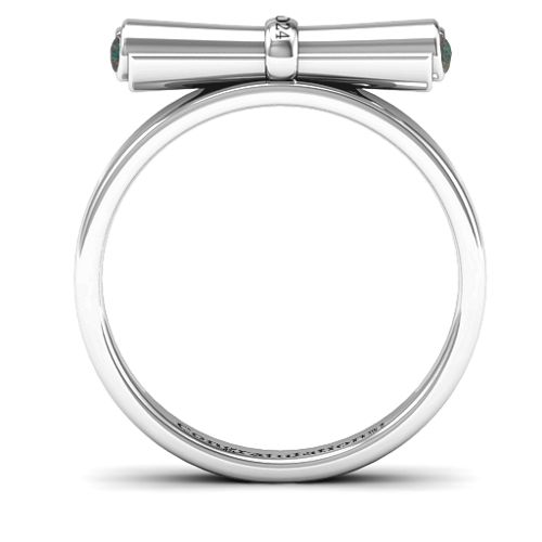 Diploma Scroll Graduation Ring – Sterling Silver with Alexandrite