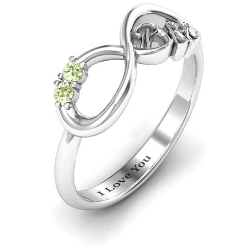 BFF Friendship Infinity Ring with 2 - 7 Stones