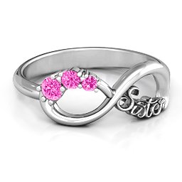 2-4 Stone Sisters Infinity Ring