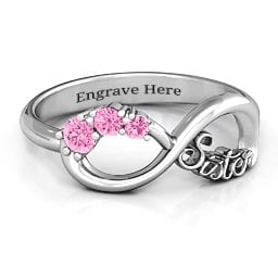 2-4 Stone Sisters Infinity Ring