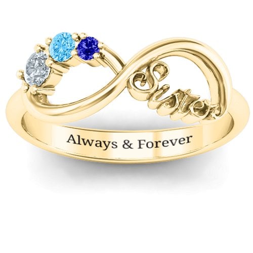 2-4 Stone Sisters Infinity Ring