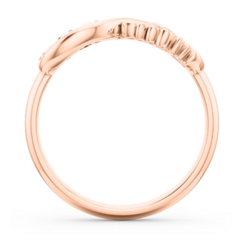 Mom's Infinite Love Ring with 2-10 Stones – 10K Rose Gold with Cubic Zirconia and Pink Tourmaline