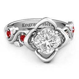 Cushion on Flowers Ring