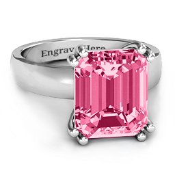 Basket Set Emerald Cut Ring