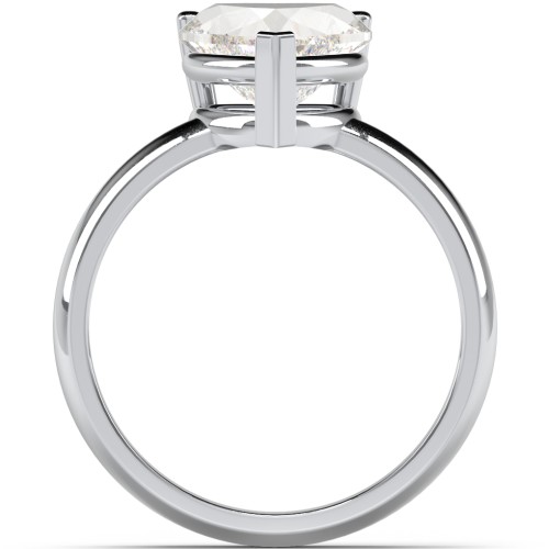 Heart Stone in a Double Gallery Setting Ring