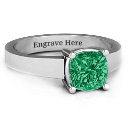 Cushion Cut Solitaire Ring