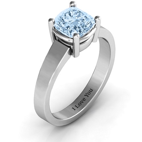 Cushion Cut Solitaire Ring