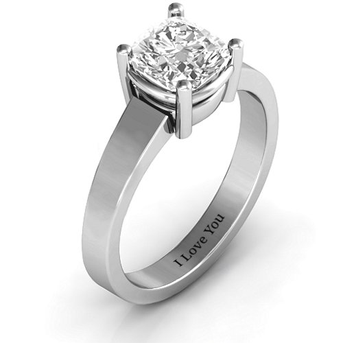 Cushion Cut Solitaire Ring