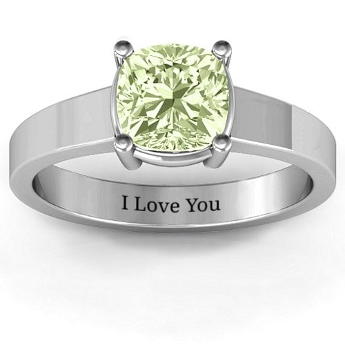 Cushion Cut Solitaire Ring