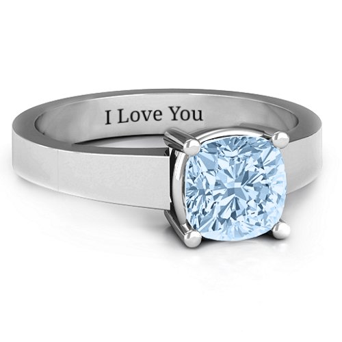 Cushion Cut Solitaire Ring