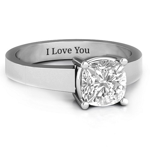 Cushion Cut Solitaire Ring