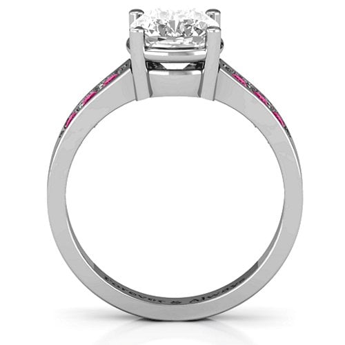 Cushion Cut Solitaire with Accents Ring