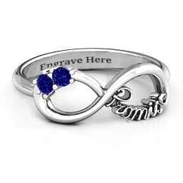 Two Stone Promise Infinity Ring