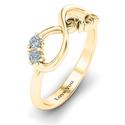 Trust Infinity Ring – 10K Yellow Gold with Cubic Zirconia