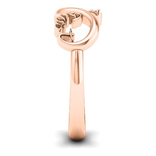 Trust Infinity Ring – 10K Rose Gold with Cubic Zirconia