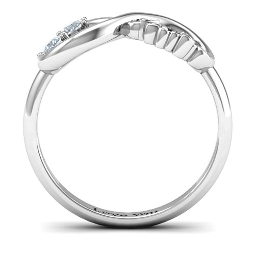 Trust Infinity Ring – 10K White Gold with Cubic Zirconia