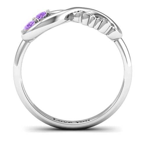 Trust Infinity Ring – Sterling Silver with Amethyst