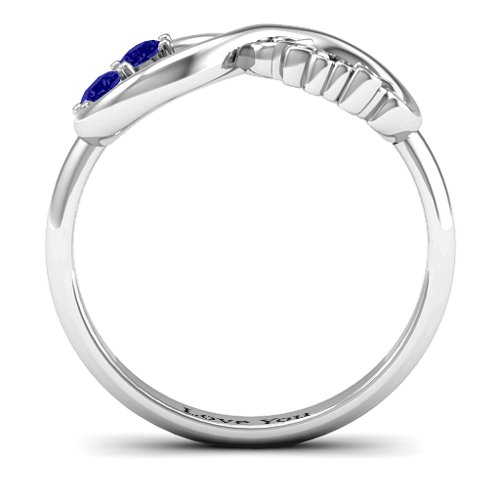 Trust Infinity Ring – Sterling Silver with Blue Sapphire