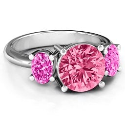 Impressive Three Stone Eternity Ring