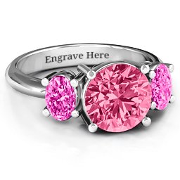 Impressive Three Stone Eternity Ring