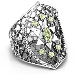 Star of David Lattice Ring