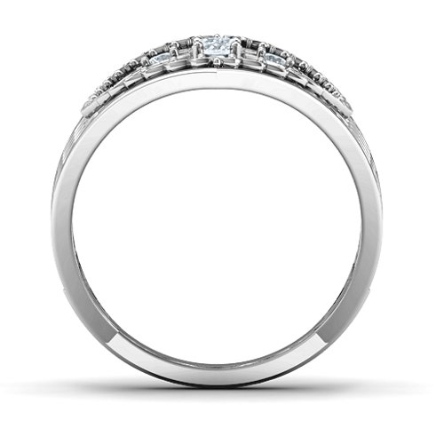 Star of David Lattice Ring – 10K White Gold with Cubic Zirconia