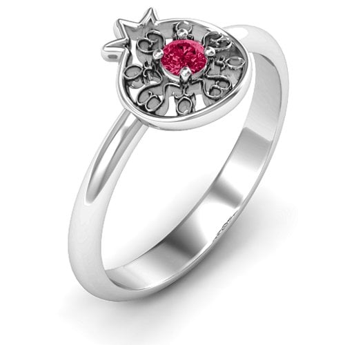 Pomegranate with Filigree Ring