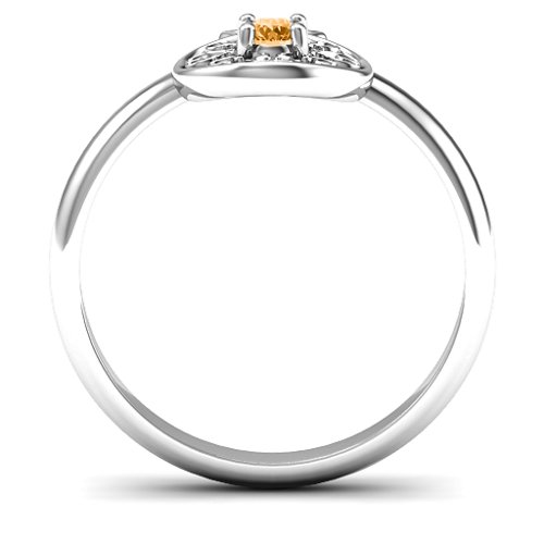 Pomegranate with Filigree Ring – Sterling Silver with Citrine