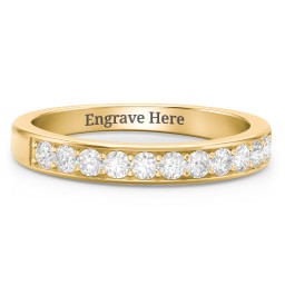 Shadow Band of Stones Ring