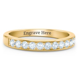 Shadow Band of Stones Ring