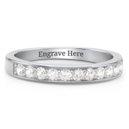 Shadow Band of Stones Ring