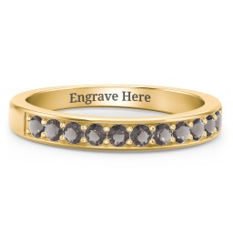 Shadow Band of Stones Ring