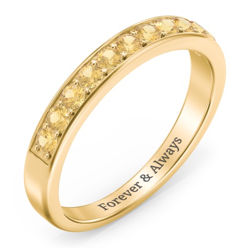 Shadow Band of Stones Ring
