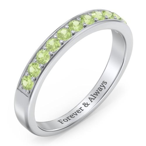 Shadow Band of Stones Ring