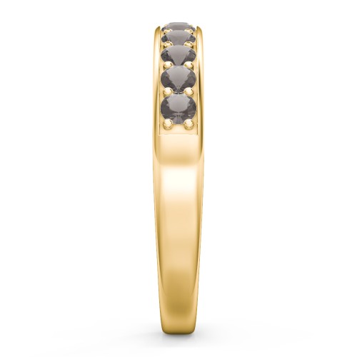 Shadow Band of Stones Ring
