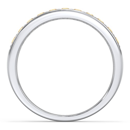 Shadow Band of Stones Ring