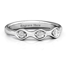 1-4 Infinite Wave Multi Stone Ring