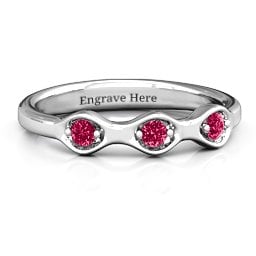 1-4 Infinite Wave Multi Stone Ring