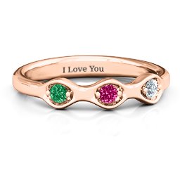 1-4 Infinite Wave Multi Stone Ring