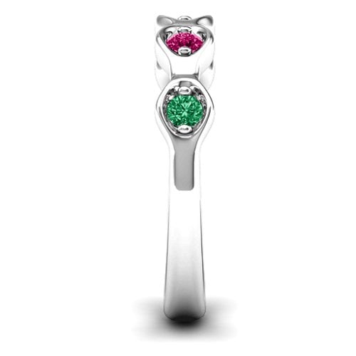 1-4 Infinite Wave Multi Stone Ring