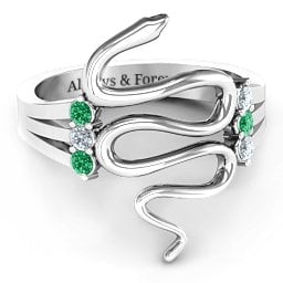 Zig Zag Snake Ring
Snake Ring with Birthstone